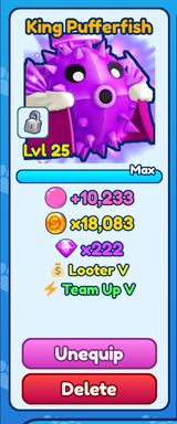 [BGSI] Shiny King Pufferfish{25lvl team up5}