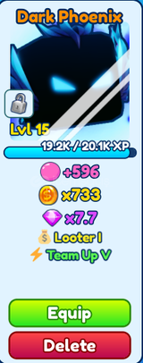 [BGSI] x5Dark Phoenix Pet [TEAM UP V]