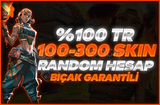 ⭐[BIÇAKLI]⭐️[%100TR]⭐100-350 SKİN⭐️RANDOM HESAP