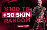 ⭐[BIÇAKLI] %100TR 50-120 SKİN GARANTİLİ RANDOM⭐