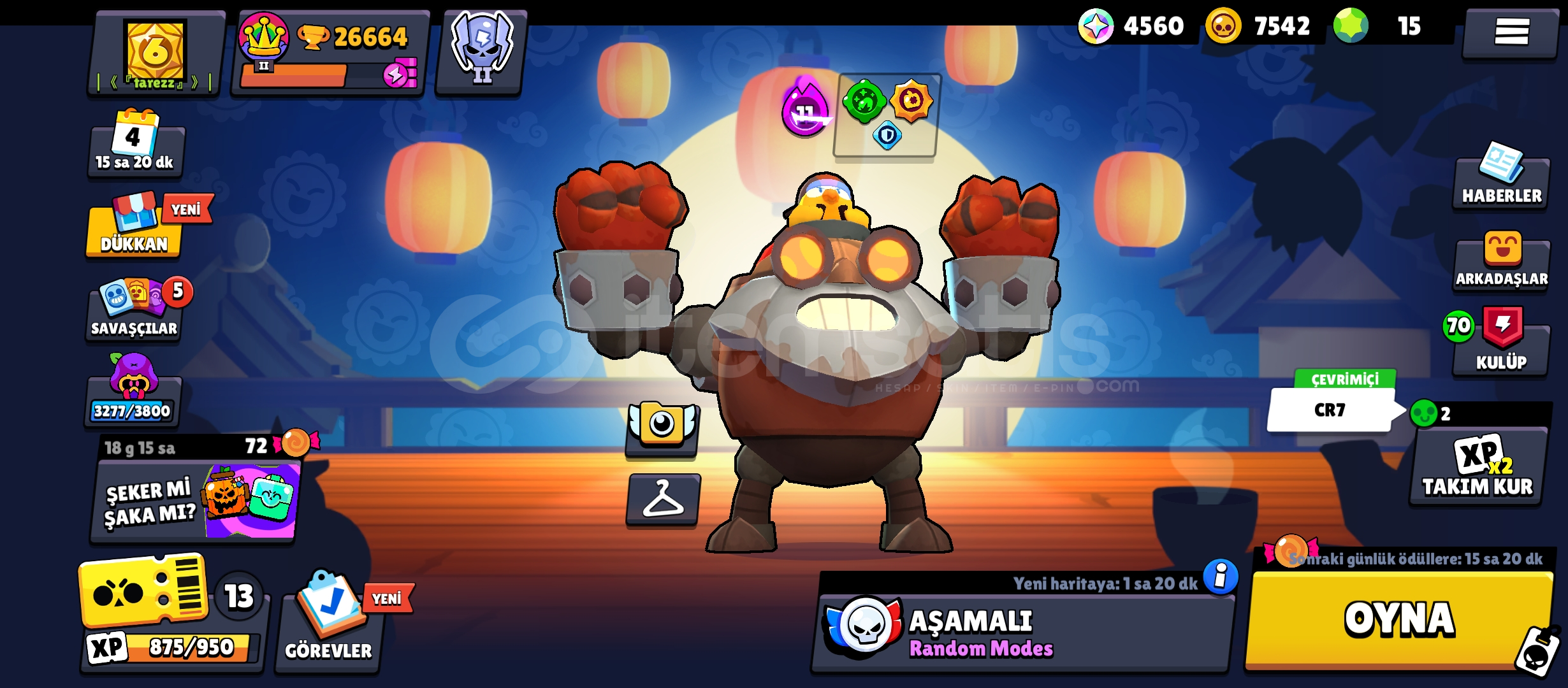 Birçok nadir skin içeren ucuz brawlstars hesabı Birçok nadir skin içeren ucuz brawlstars hesabı