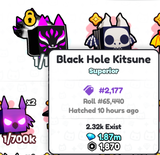 BLACK HOLE KİTSUNE / PETS GO 140.000.000/1