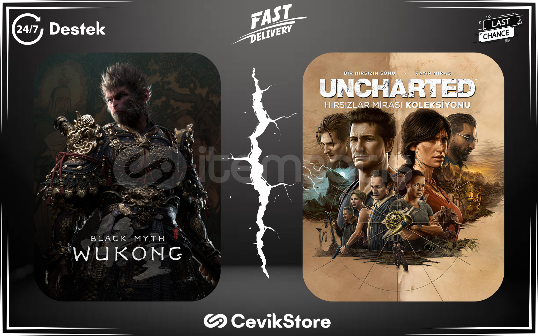⭐Black Myth Wukong + Uncharted Hırsız Mirası⭐ ⭐Black Myth Wukong + Uncharted Hırsız Mirası⭐