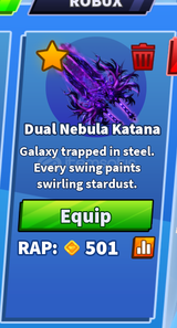 ★ [BLADE BALL] DUAL NEBULA KATANA ★