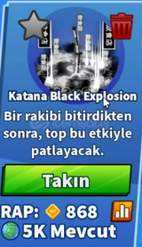 Blade Ball - Black Ninja Katana Explosion