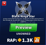 Blade Ball Black Ninja Star