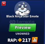 Blade Ball Black Ninja Star Emote