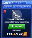 Blade Ball ⬛BLACK ONI KATANA⬛
