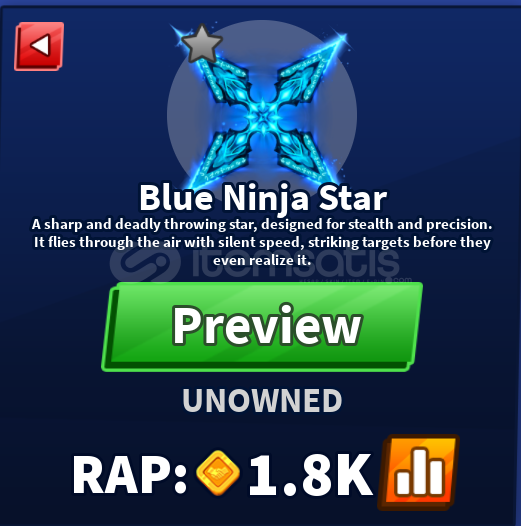 BLADE BALL BLUE NİNJA STAR BLADE BALL BLUE NİNJA STAR