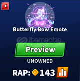 Blade Ball Butterfly Bow Emote