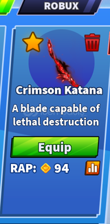 ★ [BLADE BALL] CRIMSON KATANA ★