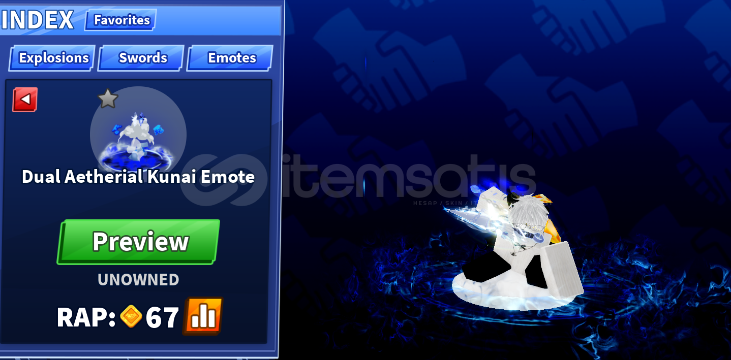 ⭐Blade Ball⭐ Dual Aetherial Kunai Emote ⭐Blade Ball⭐ Dual Aetherial Kunai Emote