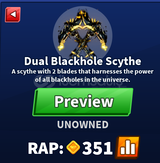 Blade Ball Dual Blackhole Scythe