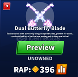 Blade Ball Dual Buttuerfly Blade