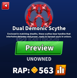 Blade Ball Dual Demonic Scythe