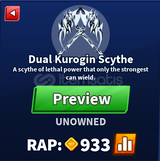 Blade Ball Dual Kurogin Scythe