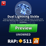 Blade Ball Dual Lightning Sickle