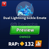 Blade Ball Dual Lightning Sickle Emote