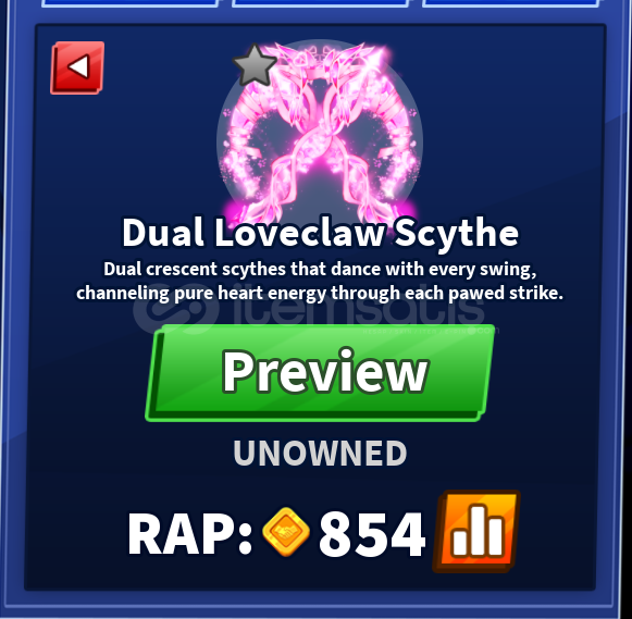 BLADE BALL DUAL LOVECLAW SCYTHE BLADE BALL DUAL LOVECLAW SCYTHE