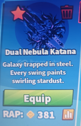 Blade ball dual nebula katana