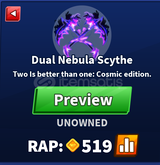 Blade Ball Dual Nebula Scythe