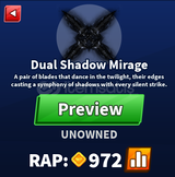 Blade Ball Dual Shadow Mirage