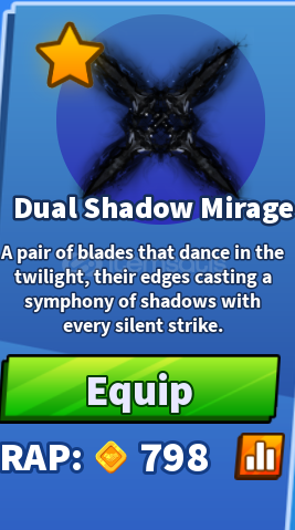 Blade Ball | Dual Shadow Mirage  Blade Ball | Dual Shadow Mirage