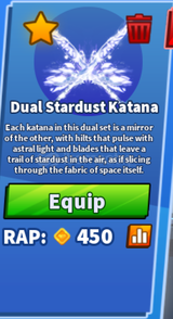 Blade Ball / Dual Stardust Katana