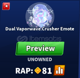 Blade Ball Dual Vaporwave Crusher Emote