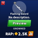 Blade ball flaming sword