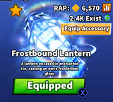 Blade Ball Frostbound Lantern✅