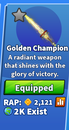 Blade Ball Golden Champion (2k Exist)