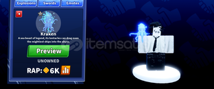 Blade Ball Kraken Sword (500 TOKEN HEDIYE)