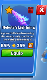 Blade ball Nebulas Lightning kılıcı en ucuz!!!