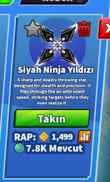 blade ball ninja star siyah