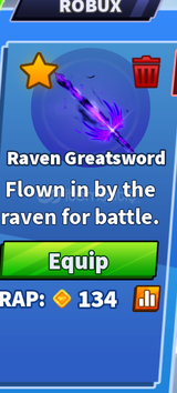 ★ [BLADE BALL] RAVEN GREATSWORD ★