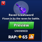 Blade Ball Raven Greatsword