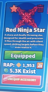 Blade ball red ninja star