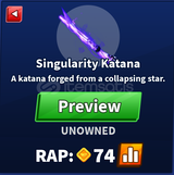 Blade Ball Singularty Katana