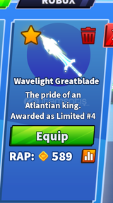 ★ [BLADE BALL] WAVELIGHT GREATBLADE ★