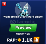 Blade Ball Wonderwisp Greatsword Emote