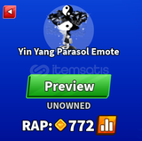 Blade Ball Yin Ynag Parasol Emote