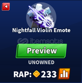 Blade Balll Night Fall Violin Emote