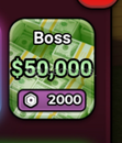 Block Spin Boss 50000 Cash / 50k Cash