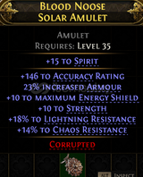 Blood Noose Solar Amulet