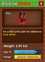 Blood Owl Age 19 Grow A Garden