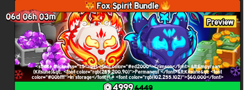 Blox Fruit Fox Spirit Bundle