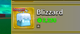 Blox Fruit Perm Blizzard / Permament Blizzard