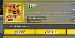 Blox Fruit Perm Tiger Permament Tiger Blox Fruit Perm Tiger Permament Tiger