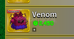 Blox Fruit Perm Venom / Permament Venom